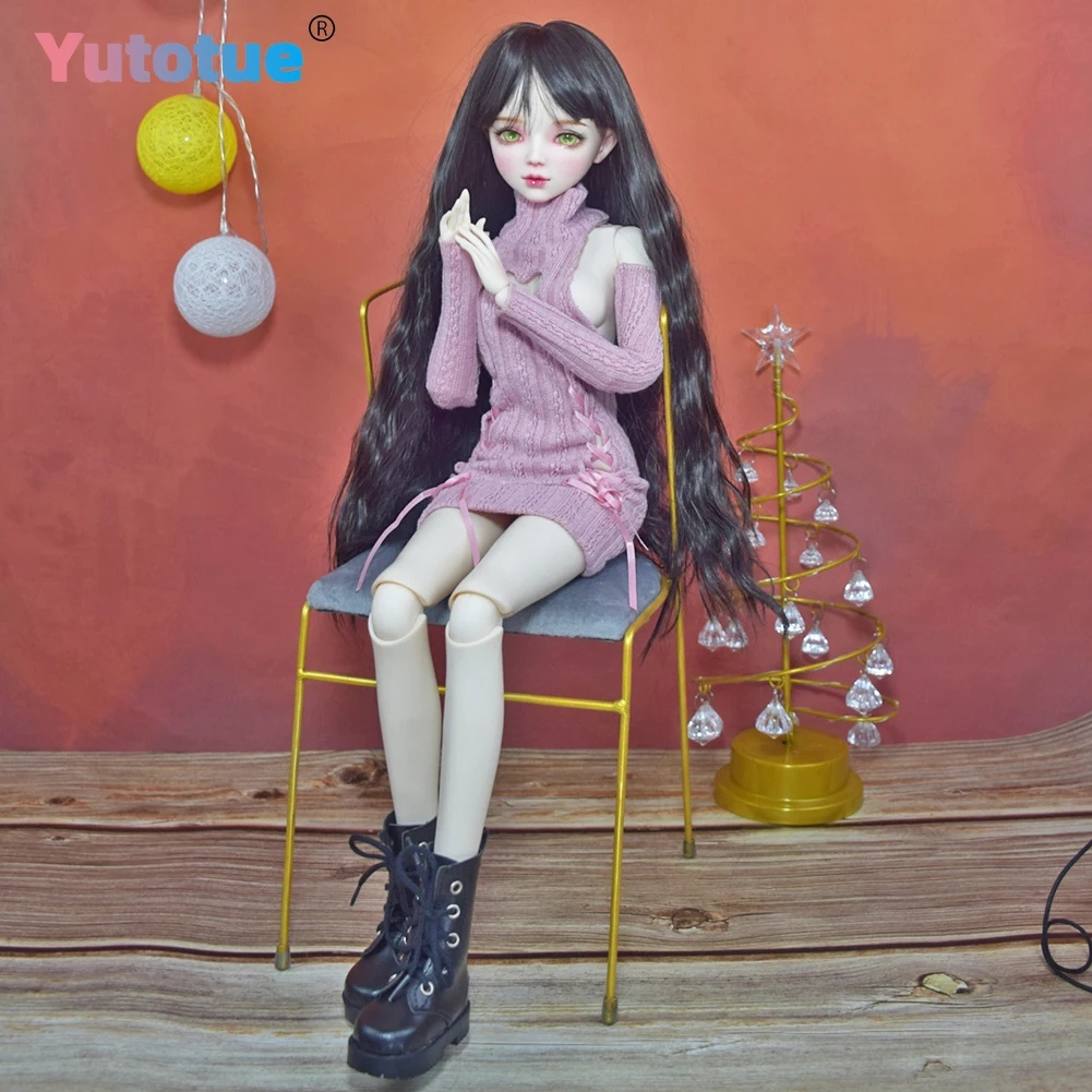 YUTOTUE 1/3 BJD دمية 56 سنتيمتر عيون خضراء دمية أنثى مع مجموعة كاملة من الملابس والاكسسوارات لتقوم بها بنفسك لعب هدايا الأطفال