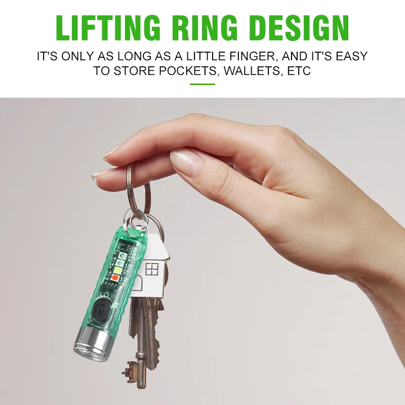 Mini Flashlight LED Multi-function Waterproof Keychain Flashlight Portable Powerful Waterproof Emergency Camping Light