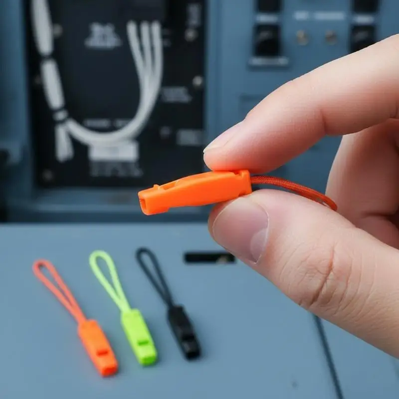 Emergency Survival Whistles 5Pcs with High Visibility Braided Lanyard Loud Signal for Outdoor Camping Hiking Rescue