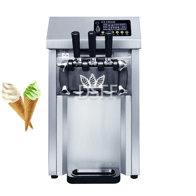 Fully Automatic Intelligent Ice Cream Machine, Commercial Desktop Soft Ice Cream Machine Customized For Sale