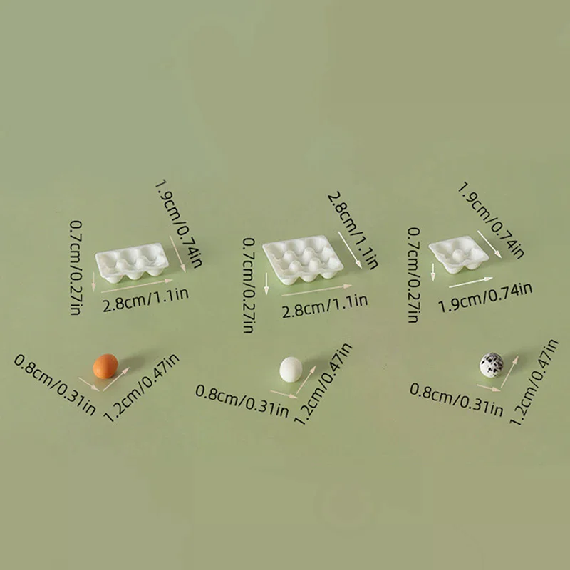 Plateau à œufs Miniature pour maison de poupée, modèle de boîte à œufs, cuisine, œufs, décoration alimentaire, maison de poupées, accessoires de décoration de scène de vie, 1/12