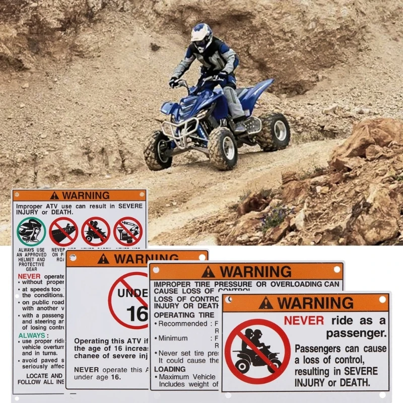 Easy To Apply Safety Warning Decal 5FE215680100 For Outdoor Riding Conditions