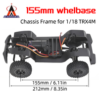 AUSTAR RC 1/18 TRX4M Frame 155mm Whelbase Chassis Frame Transmission Chassis Frame for TRX4M 1/18 Crawler Car DIY Parts AX-8560