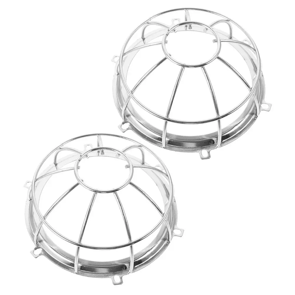 2-個の火災スプリンクラープロテクタースモークガード鉄製保護カバー簡単取り付けクリアセンサーシールド火災警報器安全ケージ