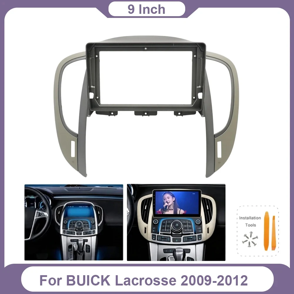 For BUICK Lacrosse 2009‑2012 9 Inch 2 Din Android Car Stereo Radio MP5 Player Dashboard Frame