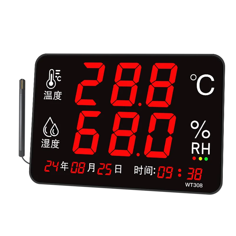 RS485 Modbus Output Digital Thermometer Hygrometer Temperature Controller Sensor with Metal Probe