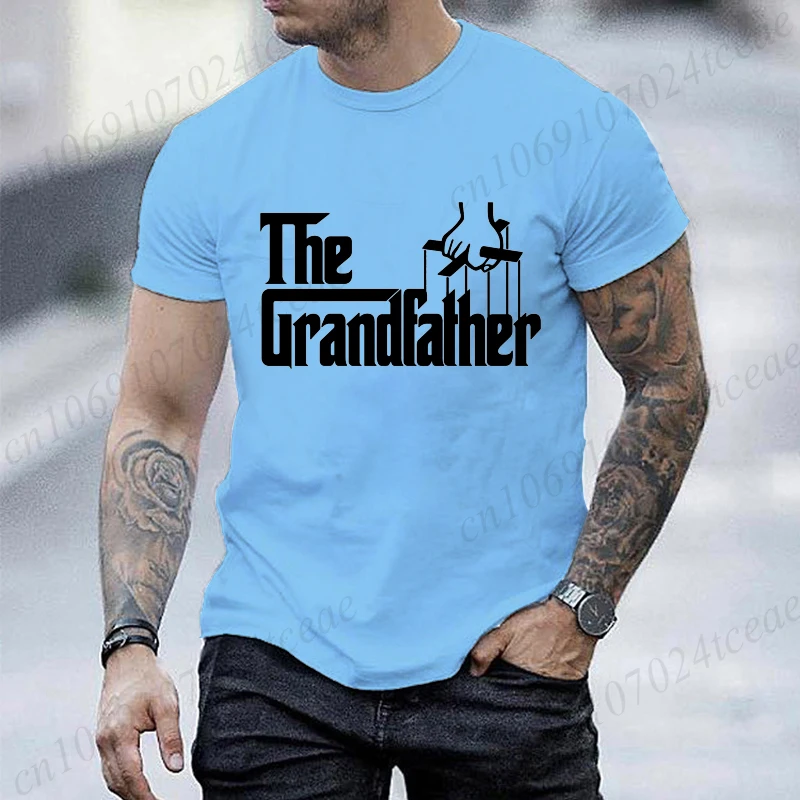 The Grandfather bedrucktes Herren-T-Shirt, Unisex, lässiges Herren-Shirt, modisches Kurzarm-T-Shirt, Opa-Streetwear, Alltags-Komfort-Tops – Detail 6