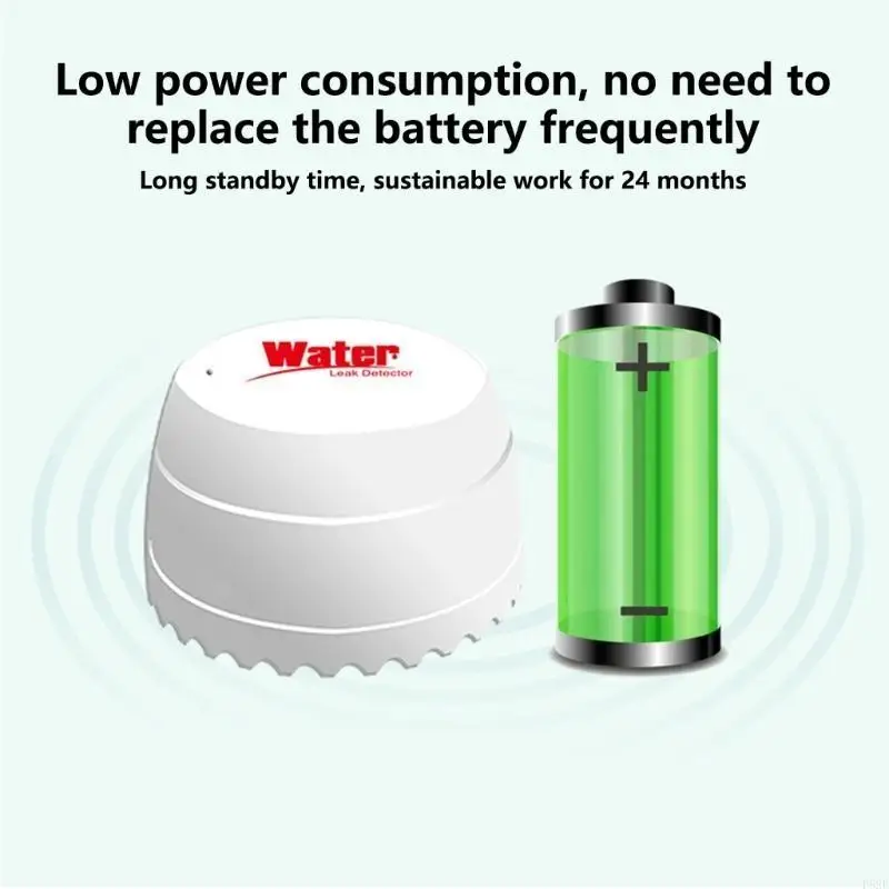 P82E Efficient Remote Monitoring WiFi Water Leak Alarm Sensors Fit for Protecting Against Damage Household Safety