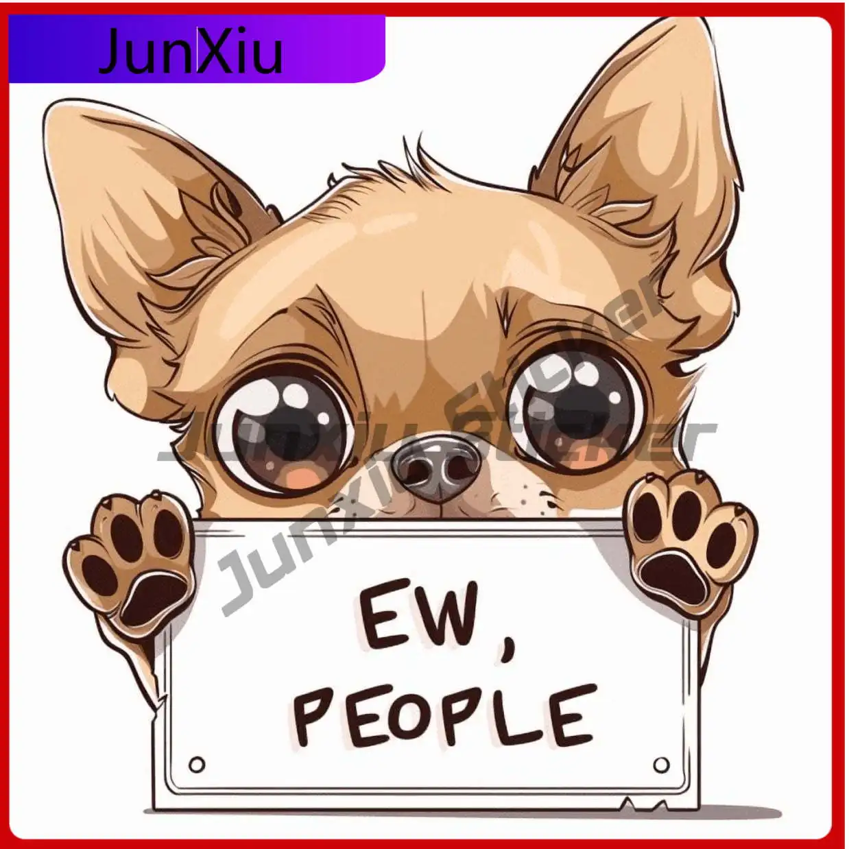

Anime Brown Puppy with Retro Car Laptop Window Bumper Waterproof Vinyl Decal Gift Cute Unique Vintage Retro Retro Cute