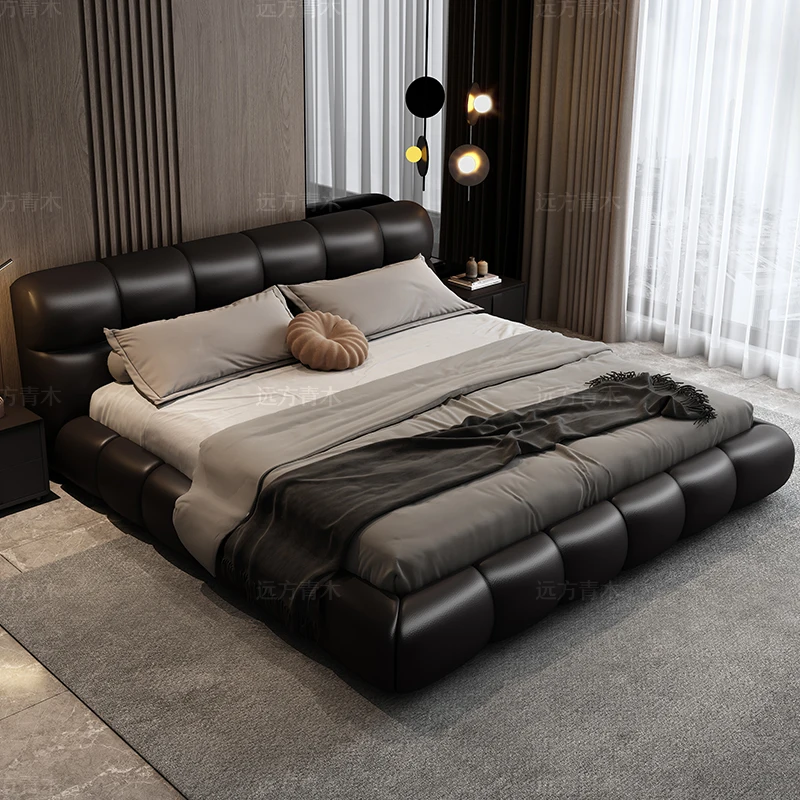 Modern Aesthetic Beds Bedroom Furniture Black Luxury Beds Unique Headboard Cama De Lujo Para Dormitorio Bedroom Furniture