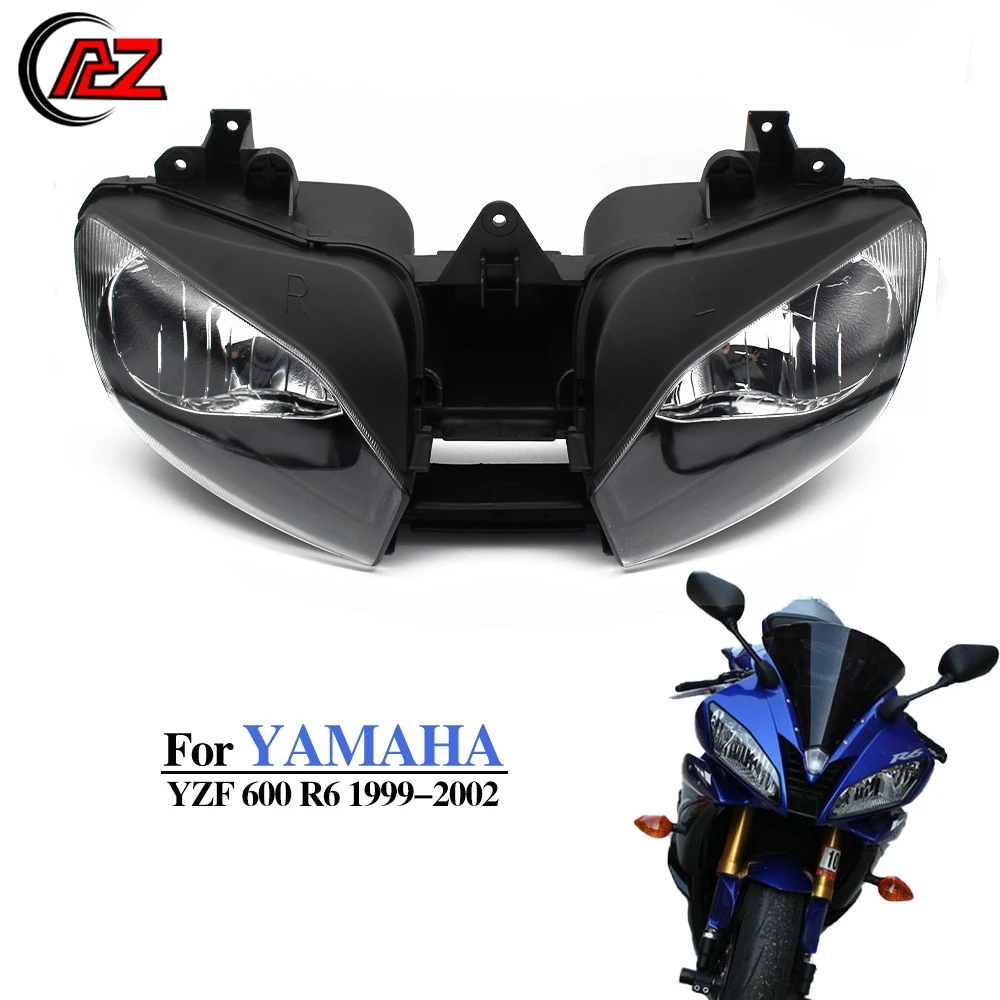 

For Yamaha YZF 600 R6 1999-2002 Motorcycle Headlight Replace Headlamp Lighting Lamp Clear