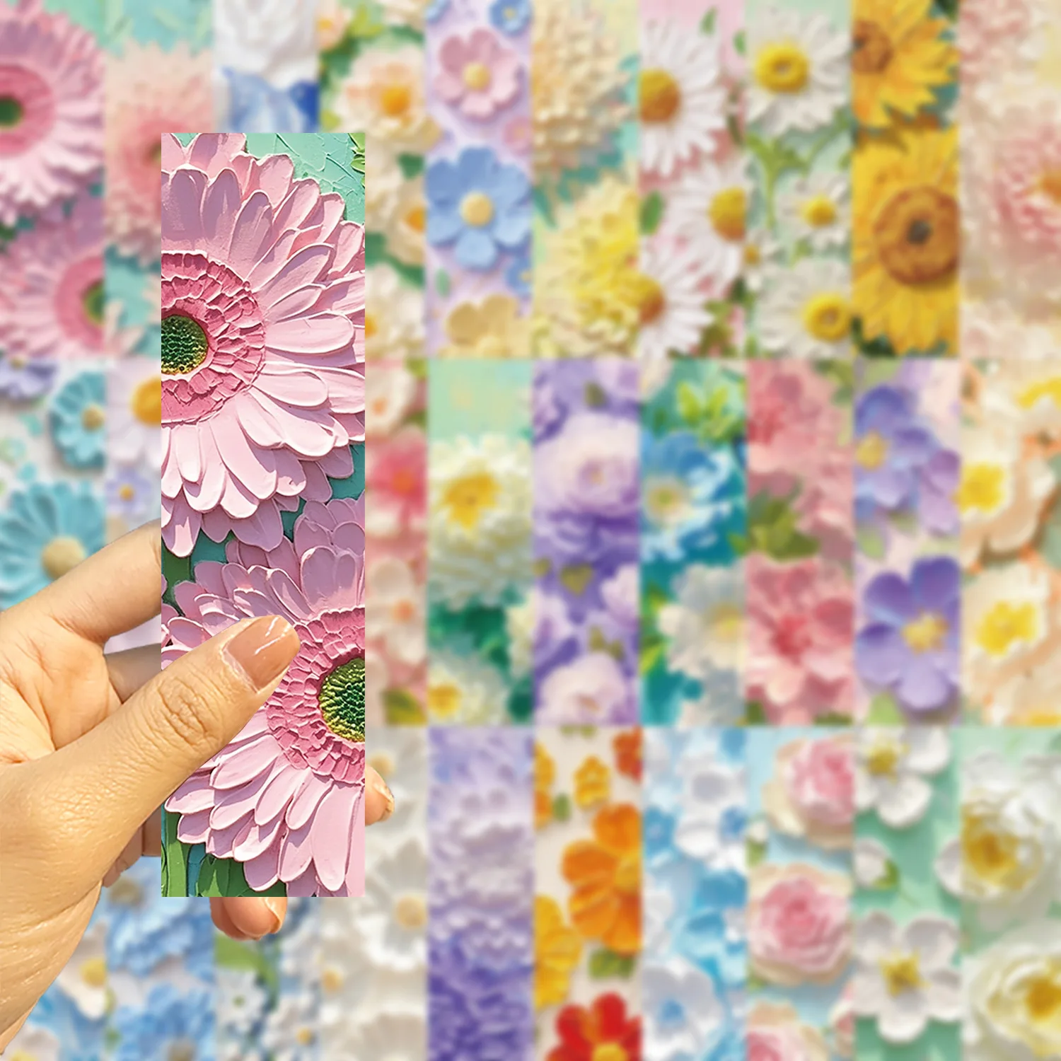 

30 шт., картина маслом, цветок, закладка, серия, бумажная страница, маркировка, креативная DIY открытка для сообщений, студенческие страницы для чтения, закладки