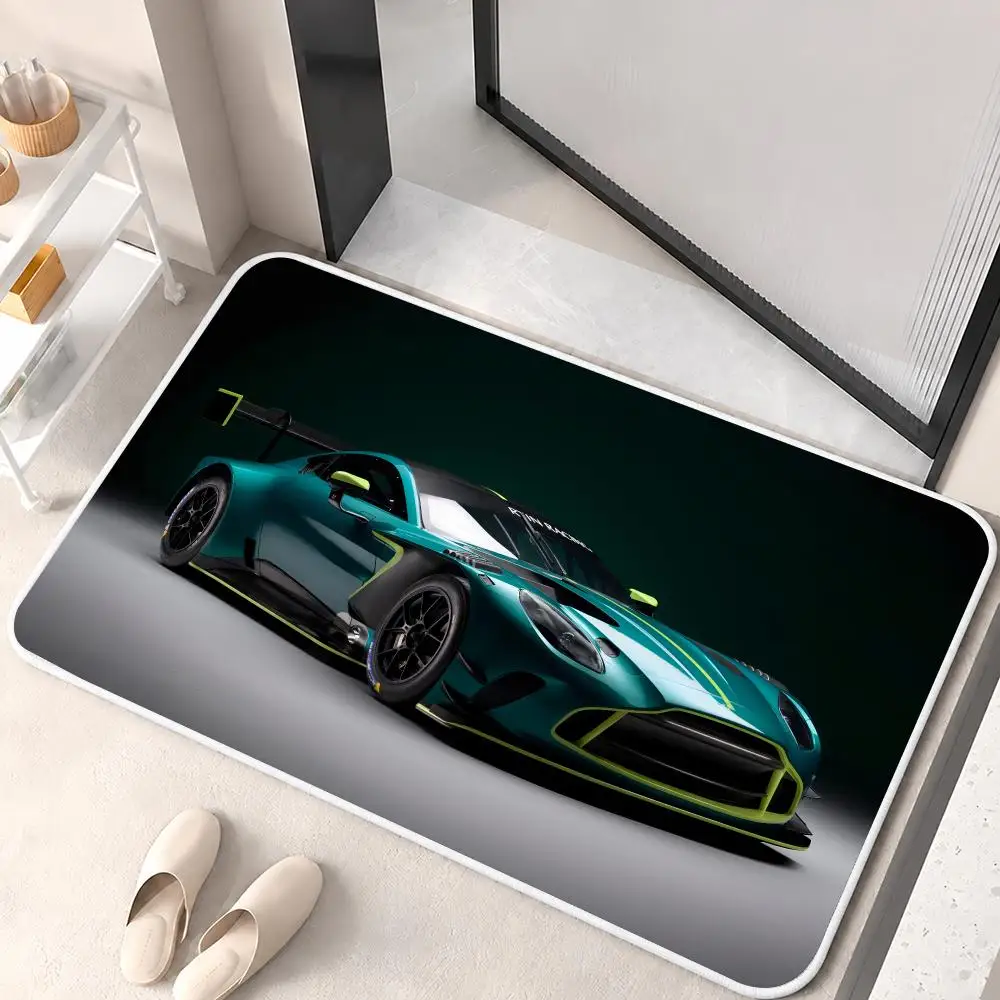 A-Aston Cool Supercar-Mar-tin Floor Mat Flannel Rug Soft Non Slip Door Mat For Bathroom Bedroom Kitchen Living Room Home Decor