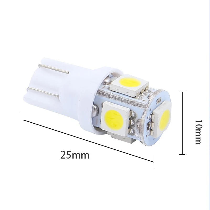 1x Car 168 194 T10 5 SMD 5050 W5W LED Auto Clearance Lights Interior Lamps 501 DC 12V