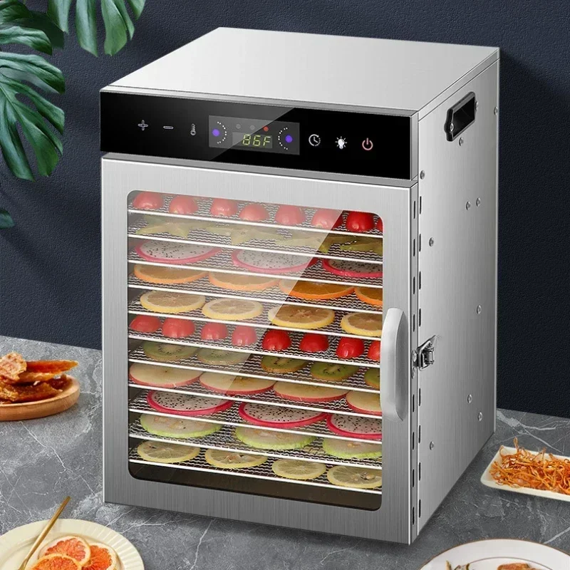 12 Layers Home Fruit Digital Temperature Air Dryer Vegetable  Meat Medicinal Materials Smart and Commercial Food Dehydrator