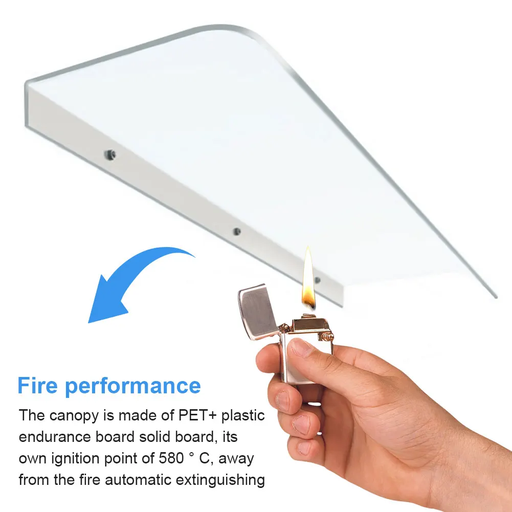 Window Door Wall Canop UV Rain Protection Door Shelter Window Cover Window Awning No Bracket Awning Canopy Window Awning Canopy