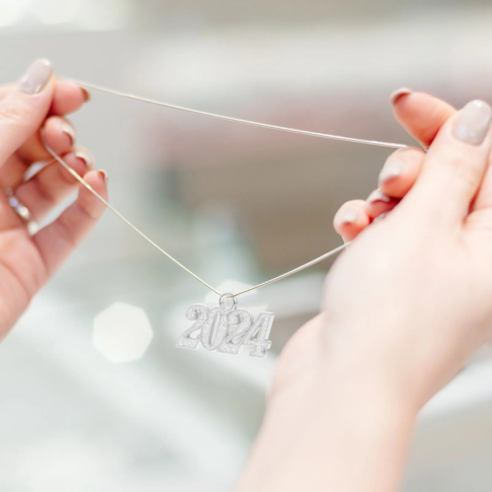 

50 Pcs Digital Pendant Ornaments Necklace New Year Accessories Charm Years Charms for Diy Jewelry Alloy Number Decoration