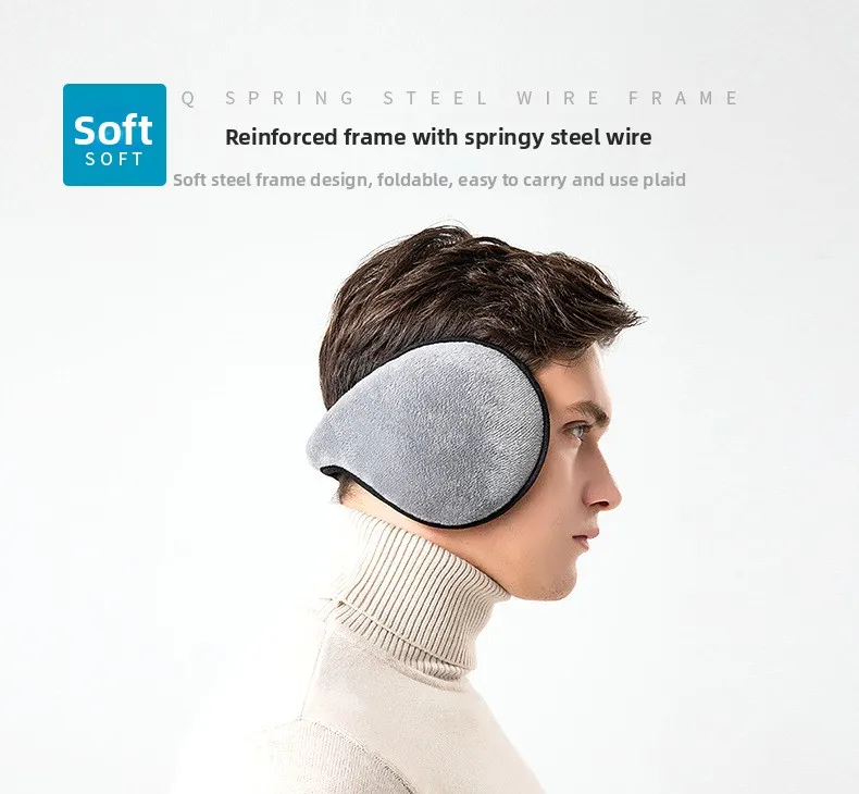 Winter Ear Muffs For Men Women Extra Large Thick Warm Fleece Earmuffs Korean Style Ear Warmer Hat For Cold Weather