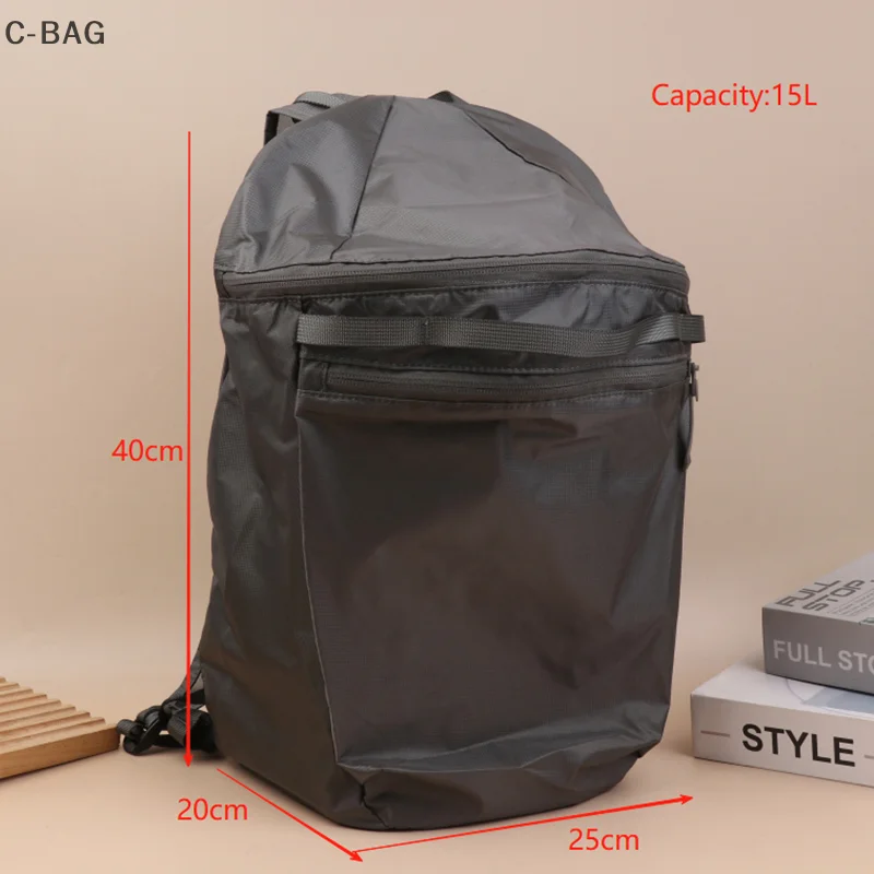 15L 春夏 アウトドア ユニセックス 軽量 折りたたみ 防水 スポーツ レジャー バックパック 通勤 カジュアル ナイロン ﻿ バッグ