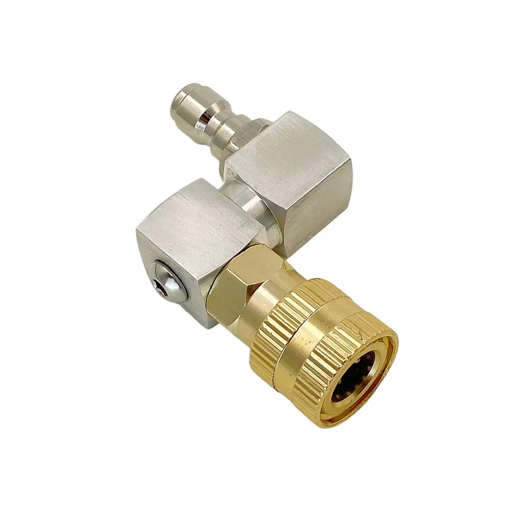 High Pressure Washer Quick Connect Adapter 1/4 Inch with 360 Degree Rotation and 4 Different Nozzles for Enhanced Cleaning Reach