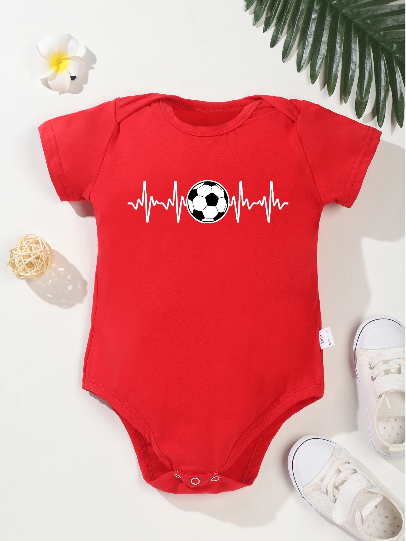 Toddler Bodysuit Infant 0-24M Harajuku Newborn Jumpsuit Baby Onesie Rompers Cute Boy Girl Football Pattern Trendy