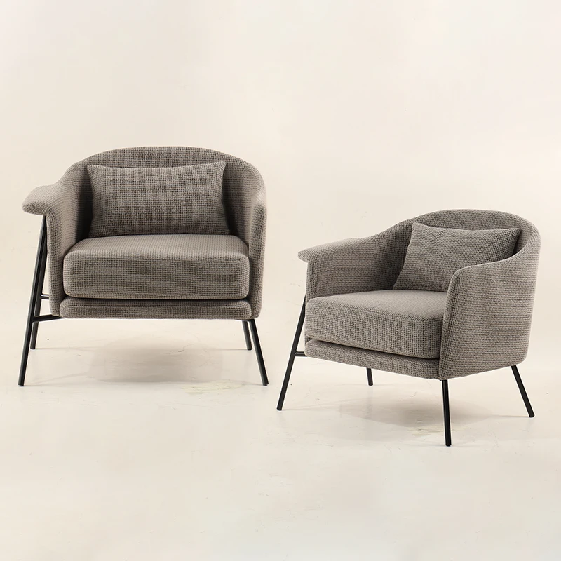 ！@Foshan Supplier Customized Modern Luxury Nordic Living Room Furniture Lounge Chair Relaxing Lazy Arm Leisure Fabric Accent Cha