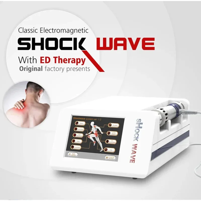 

Electromagnetic Focused Shock Wave Therapy Machine - ED Treatment & Pain Relief Extracorporeal Physiotherapy Massager