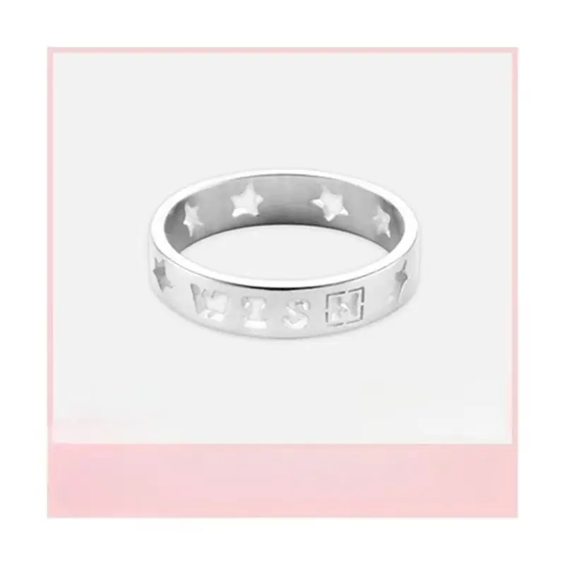 

Idol Boy SION RIKU YUSHI JAEHEE RYO SAKUYA Periphery FIND YOUR COLOR Ring Personality Minimalist Hollow-out Ring Fans Gifts