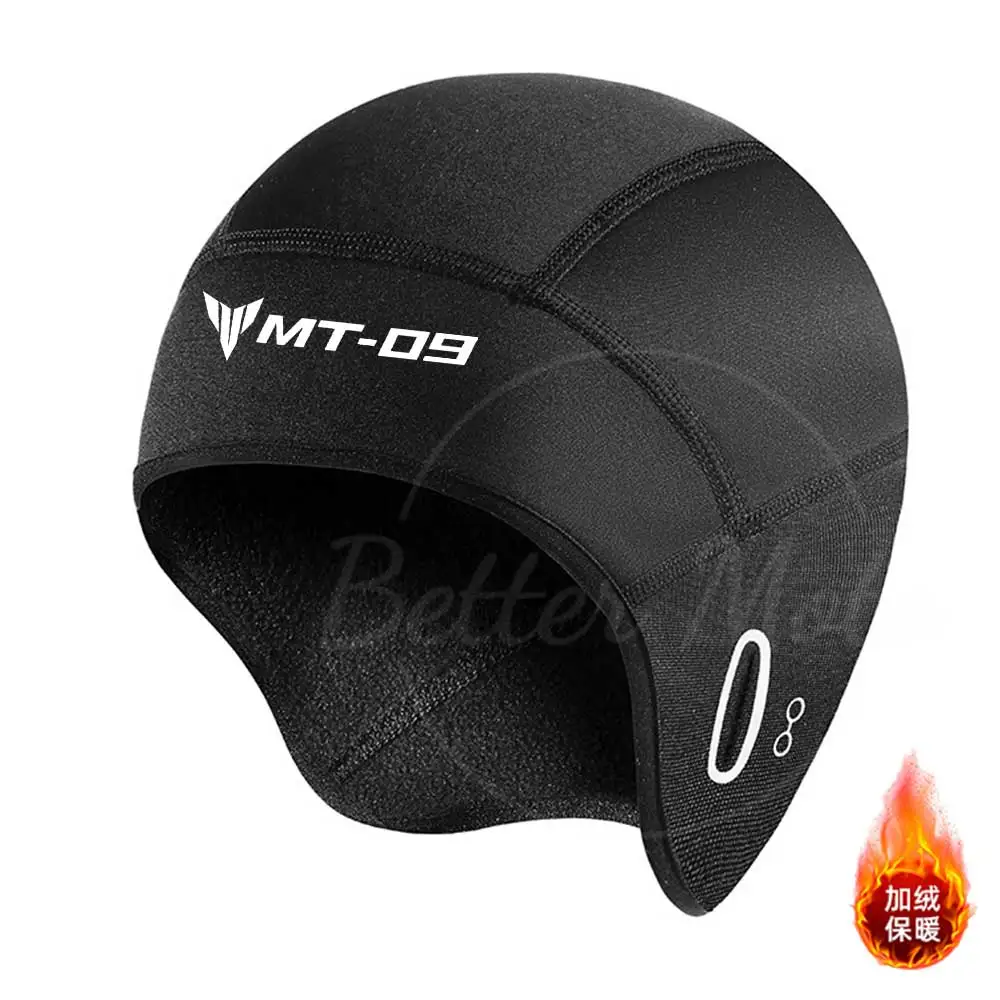 Skull Cap Helmet Liner with Glasses Holes, Winter Thermal Cycling Cap for Men & Women, Cycling Hat Beanie For yamaha MT-09