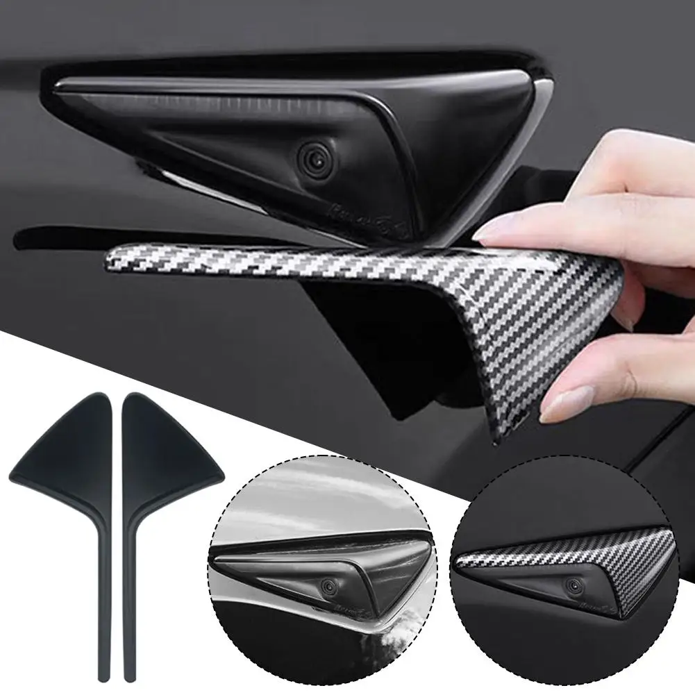 For Tesla For Model YL Side Camera Protective Cover Trim Matte Black ABS Anti-Scratch Side Repeater Camera Housing Guard