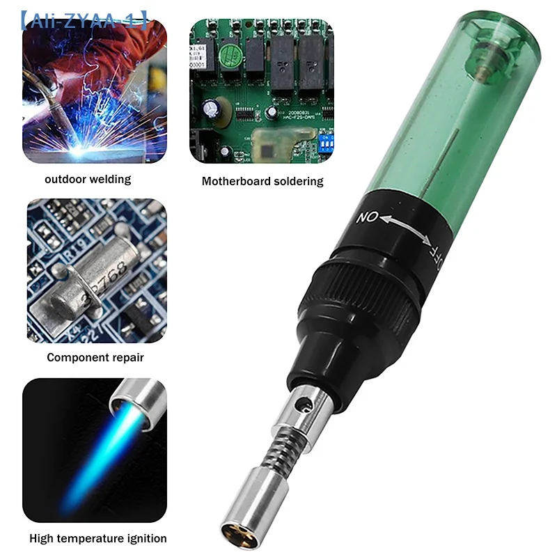 

【ZYAA-1】1Pcs Soldering Iron Kit 1300 Celsius Welding Pen Burner Blow Torch Gas Soldering Iron Cordless Butane Tip Tool