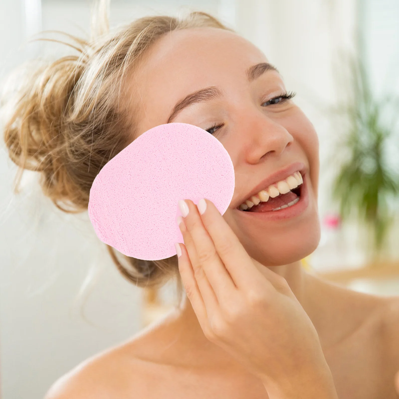 ฟองน้ำทำความสะอาดผิวหน้า 50 ชิ้น แผ่นทำความสะอาดผิวหน้า ขจัดความมัน ผิวกระจ่างใส อุปกรณ์แต่งหน้า ฟองน้ำทำความสะอาดผิวหน้า