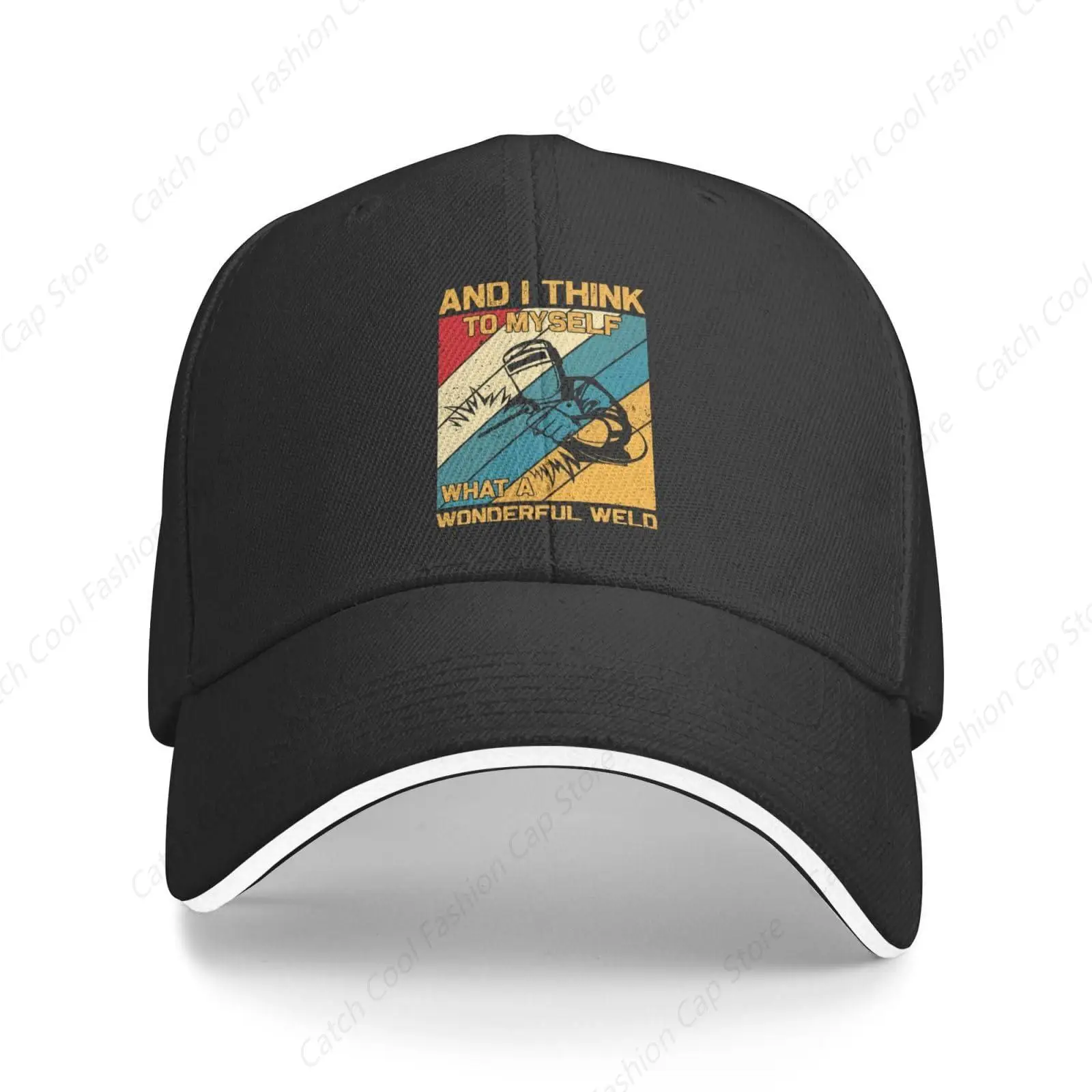 And I Think To Myself What A Wonderful Baseball Cap Sandwich Brim Hats for Men Women Adjustable Caps Casual Hip-hop Daily Sports