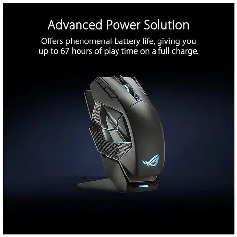 GEBRAUCHTE kabellose Gaming-Maus ASUS ROG Spatha X, 12 programmierbare Tasten, 19.000 DPI, Push-Fit-Hot-Swap-Schalter