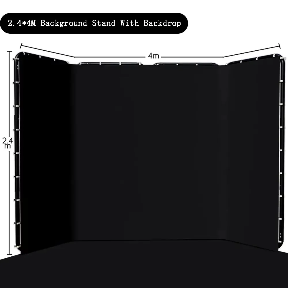 SH 240x400cm Achtergrondstandaard Frame Met 2.35x3.6M Fotografie 4 Kleuren Scherm Achtergronden Fotografie Achtergrond