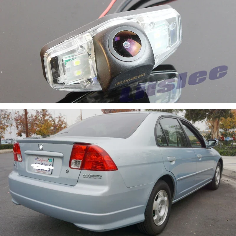 

For Honda Civic 2001~2005 MK7 4D Sedan 5D AMG Car Rear Camera Reverse Image Night View AHD CCD WaterProof 1080 720 Back