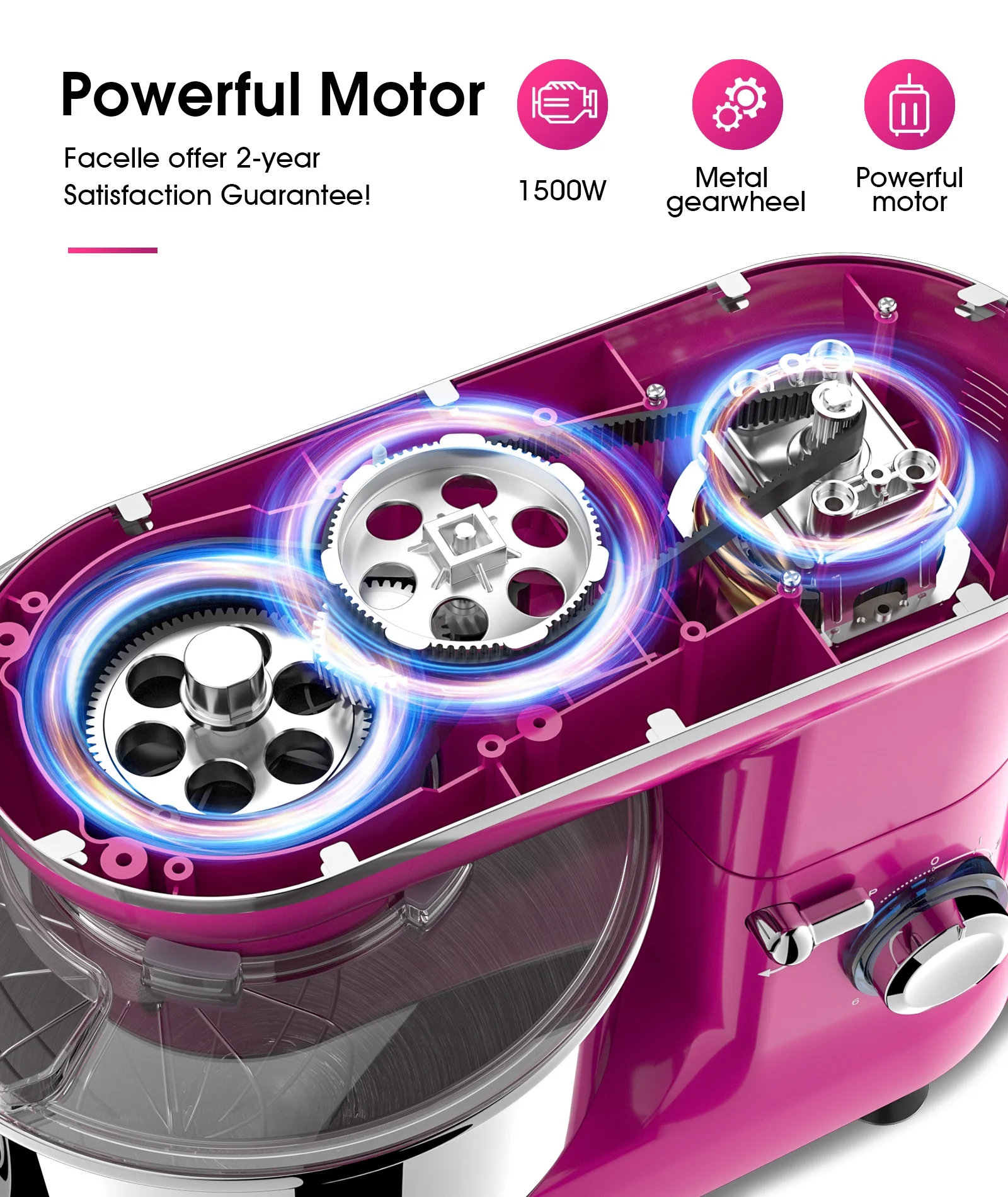 المطبخ المنزلي OEM Impastatrice المعونة 4.5L 5.5L الفولاذ المقاوم للصدأ خلط السلطانية حامل مورد الطعام خلاط الحرفي #3