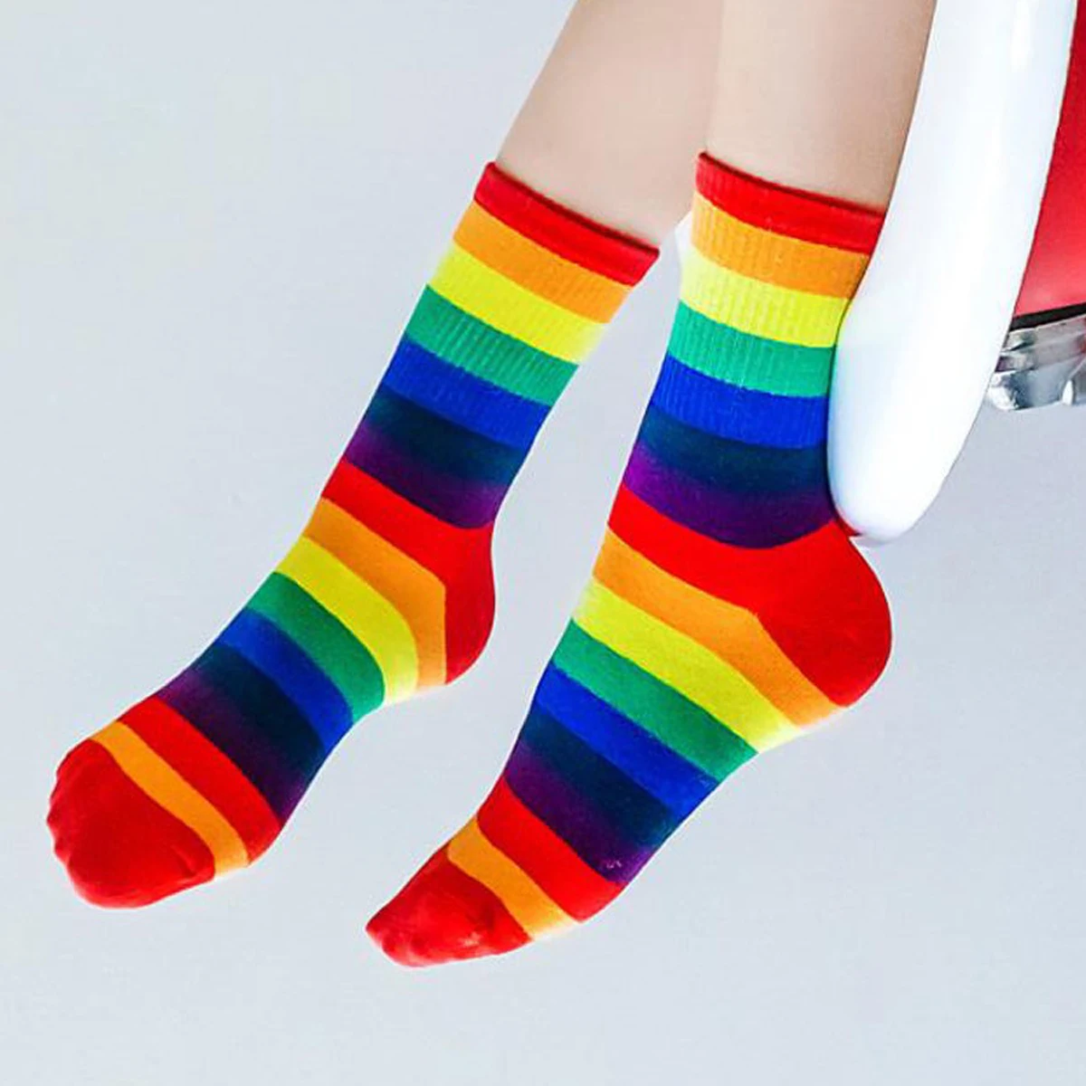 1 Pair Women\'s Cartoon Casual Cotton Harajuku  Skateboard Socks