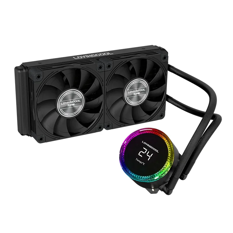 Liquid cooler with temperature display 240 Aio Water Fan Cooler 120MM case fans for Gaming PCs AMD Socket FM2/AM3/AM4