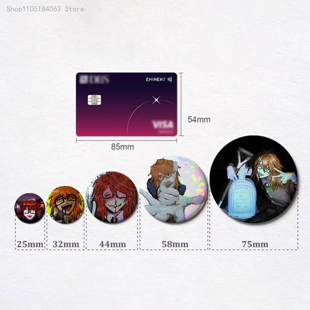 R-Randal I-Ivory R-Ranfren Badges 25 32 44 58 75 mm Round Cosplay Pin Bag Decor Fans Collect Friends Gifts Brooch Souvenir