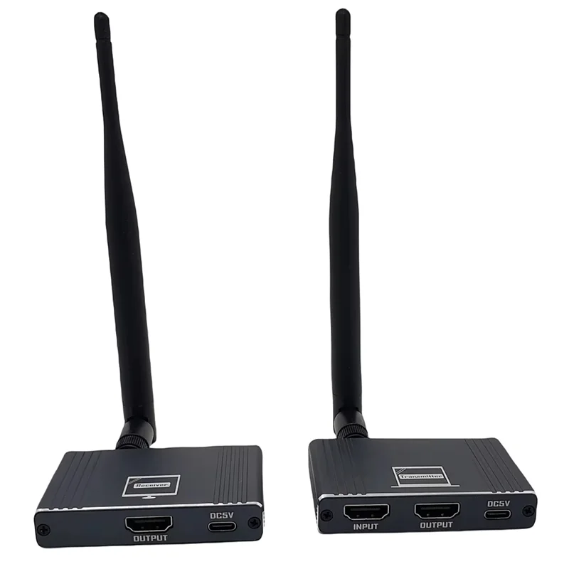 200M ワイヤレス互換エクステンダー、回転 1080P 5.8G オーディオ ビデオ トランスミッターおよびレシーバー ループアウト 8TX から 1Rx