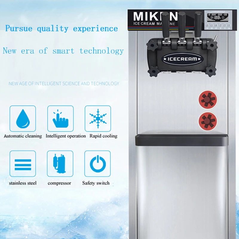 آلة الآيس كريم الأكثر شعبية ثلاث نكهات آلة صنع الآيس كريم الحلوى العمودية مع آلة بيع الآيس كريم لوحة LCD