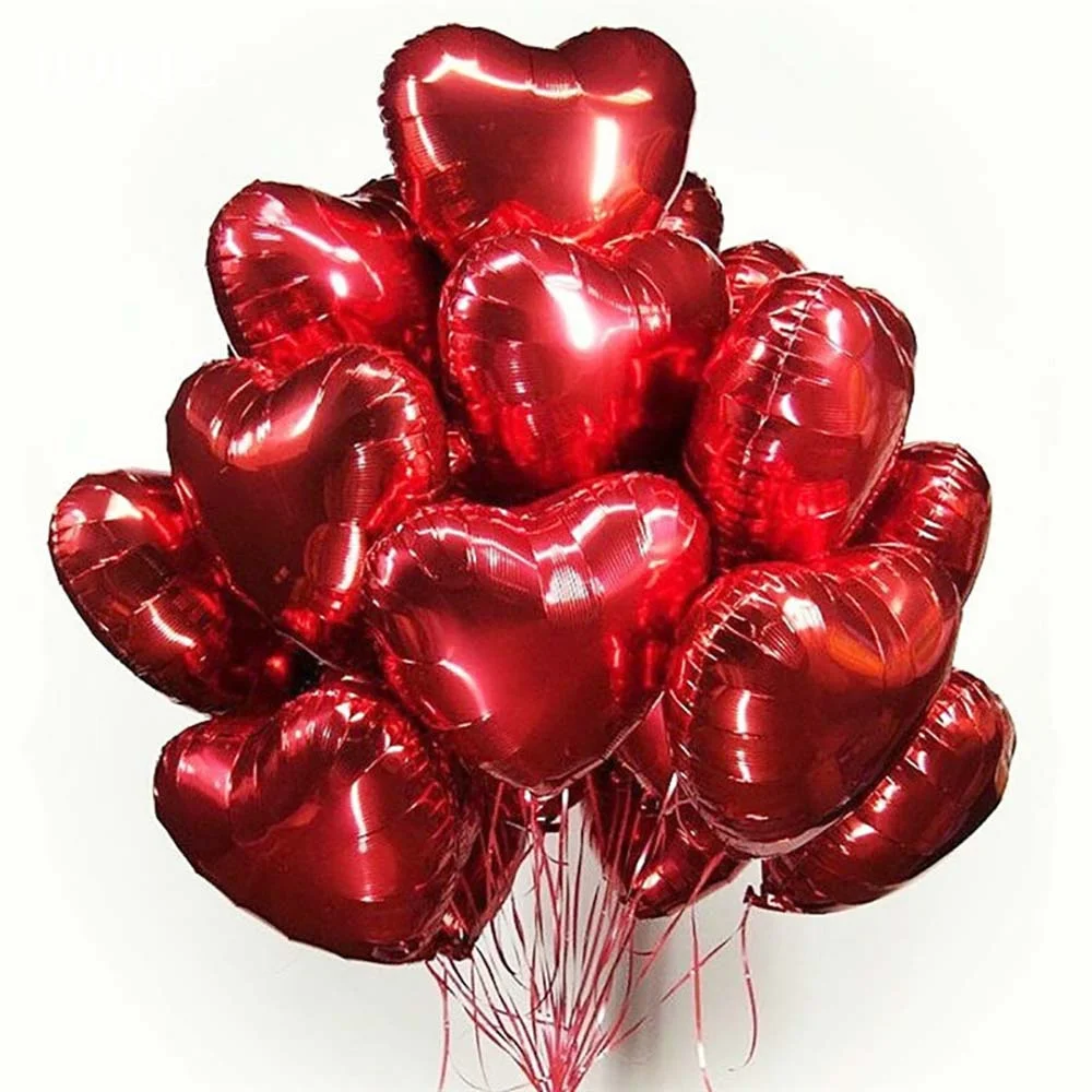 LORIE Globos de Corazón Crema, 10PCS Globos en Forma de Corazón de Lámina Blanco Crema, Globos de San Valentín para Helio Desnudo Ne