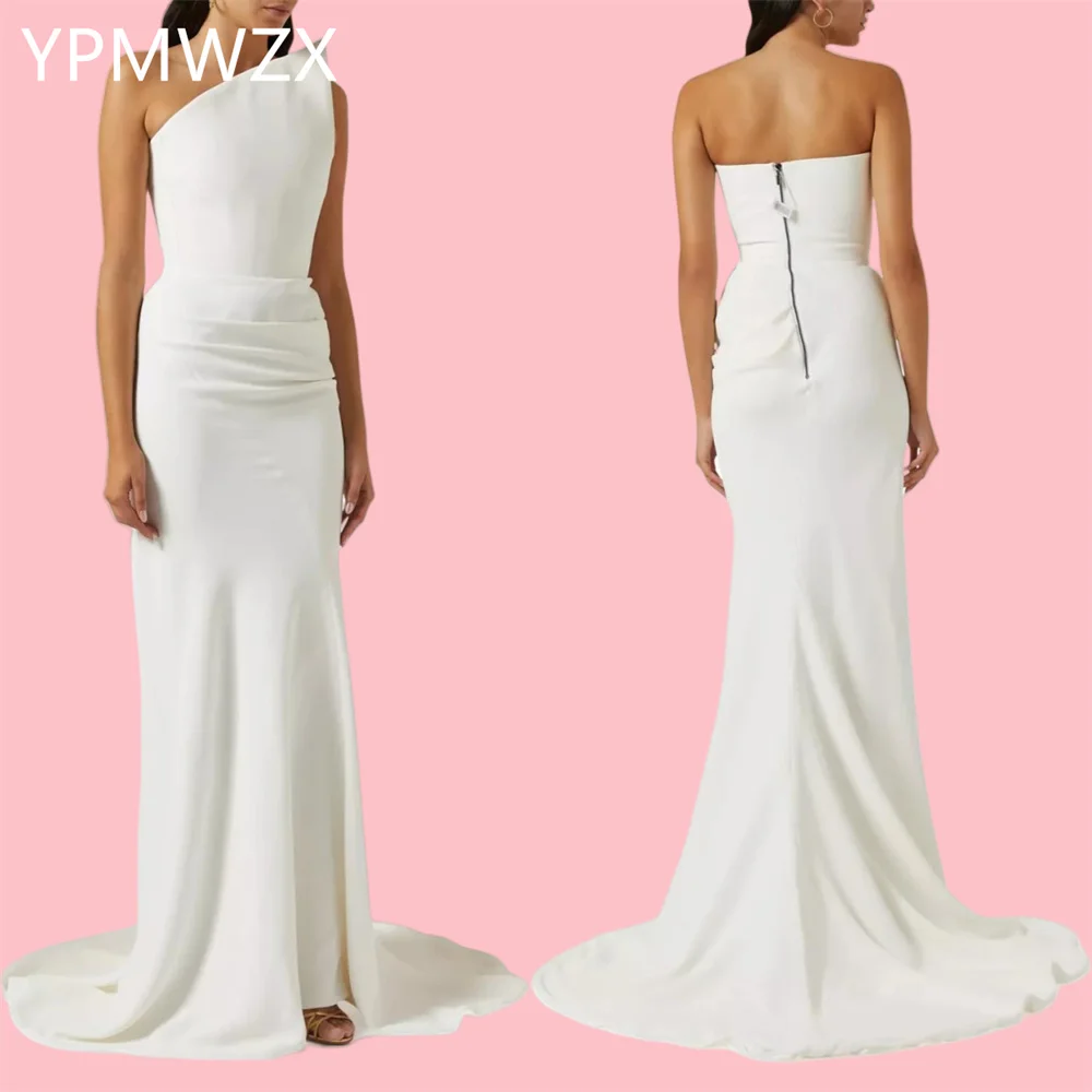 

Customized Women Party Dress Occasion Prom YPMWZX Strapless Column Floor Length Skirts Bespoke Dresses Gown Evening Fo