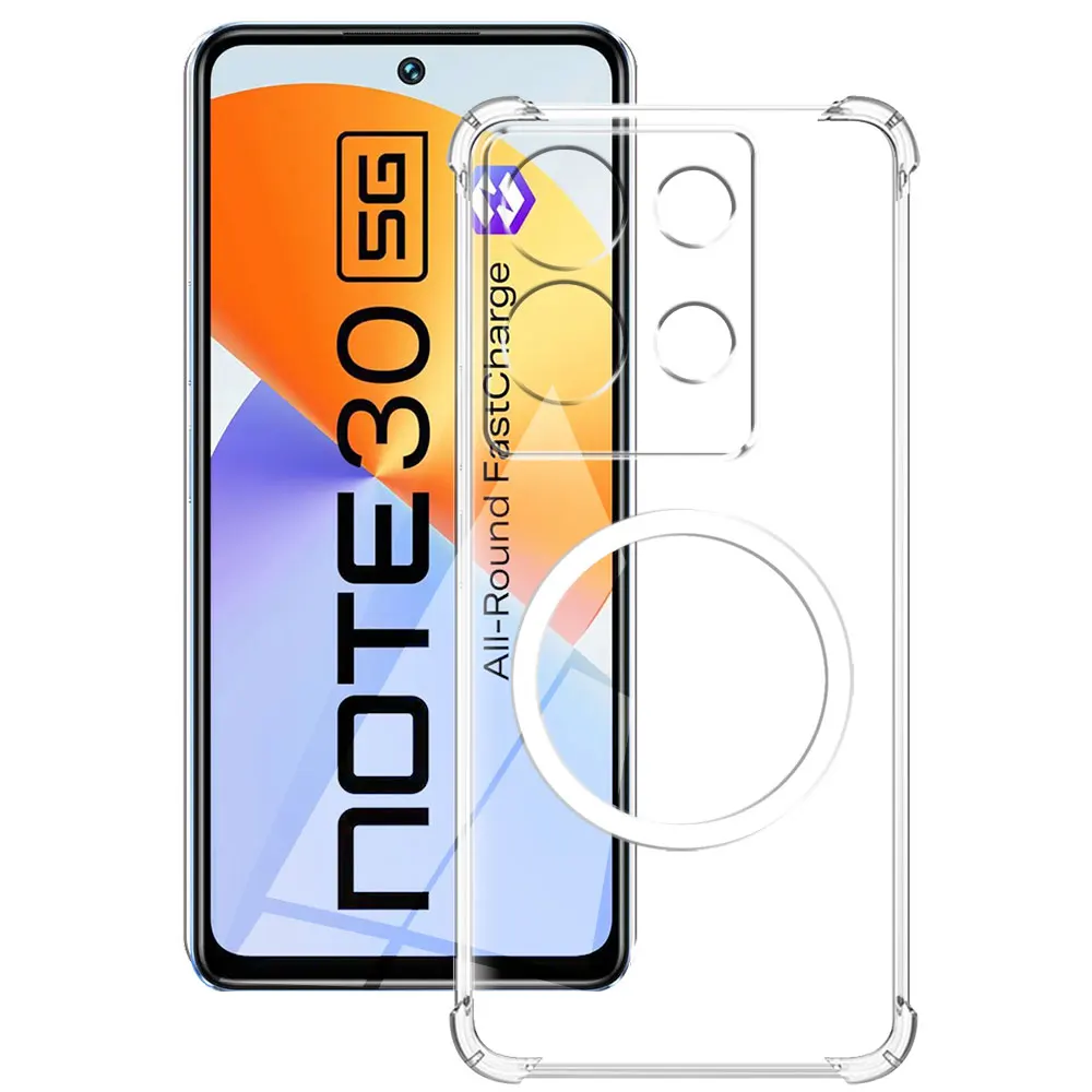 For Infinix Note 30 4G 5G 30 Pro Case Magnetic Ring Sticker Shockproof Clear Soft Silicone Phone Case Infinix Note 30i 30 ViP