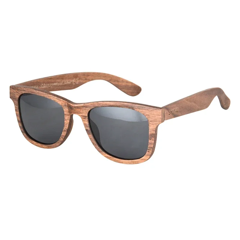 Shinu Men's Sunglasses Polarized Nature Wooden Sunglasses Handmade Nature Wood Women’s Sunglasses Diy Your Design On The Temples