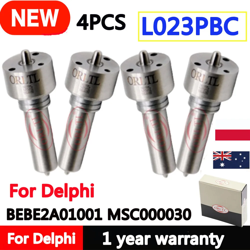 

4 шт. L023PBC дизельная форсунка, наконечник L 023 PBC, впрыск топлива для Delphi BEBE2A01001 MSC 000030 Сопло Common Rail