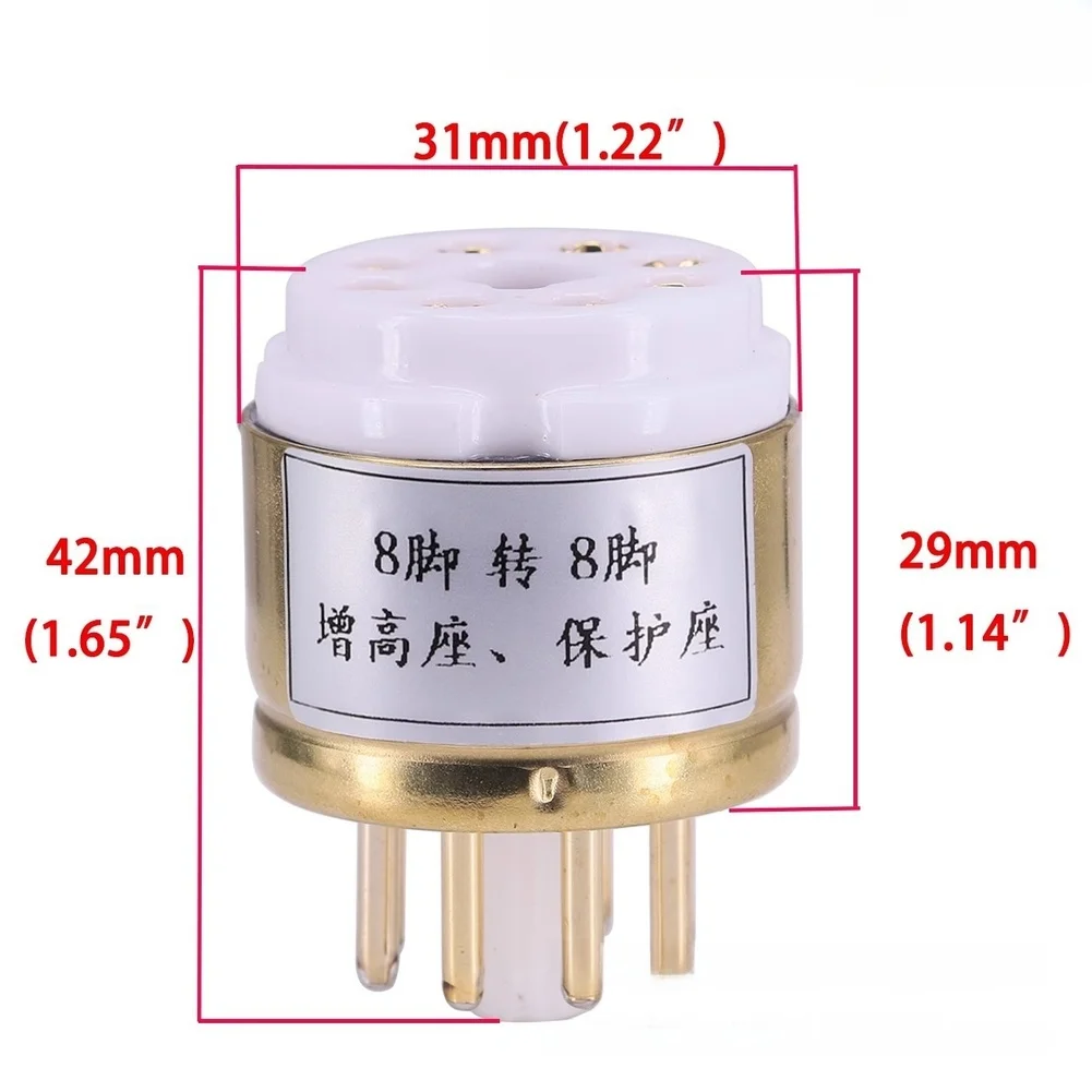 seamless-connection-for-tubes-audio-device-vacuum-socket-golden-8-pin-tube-adapter-8-pin-conversion-porcelain-body