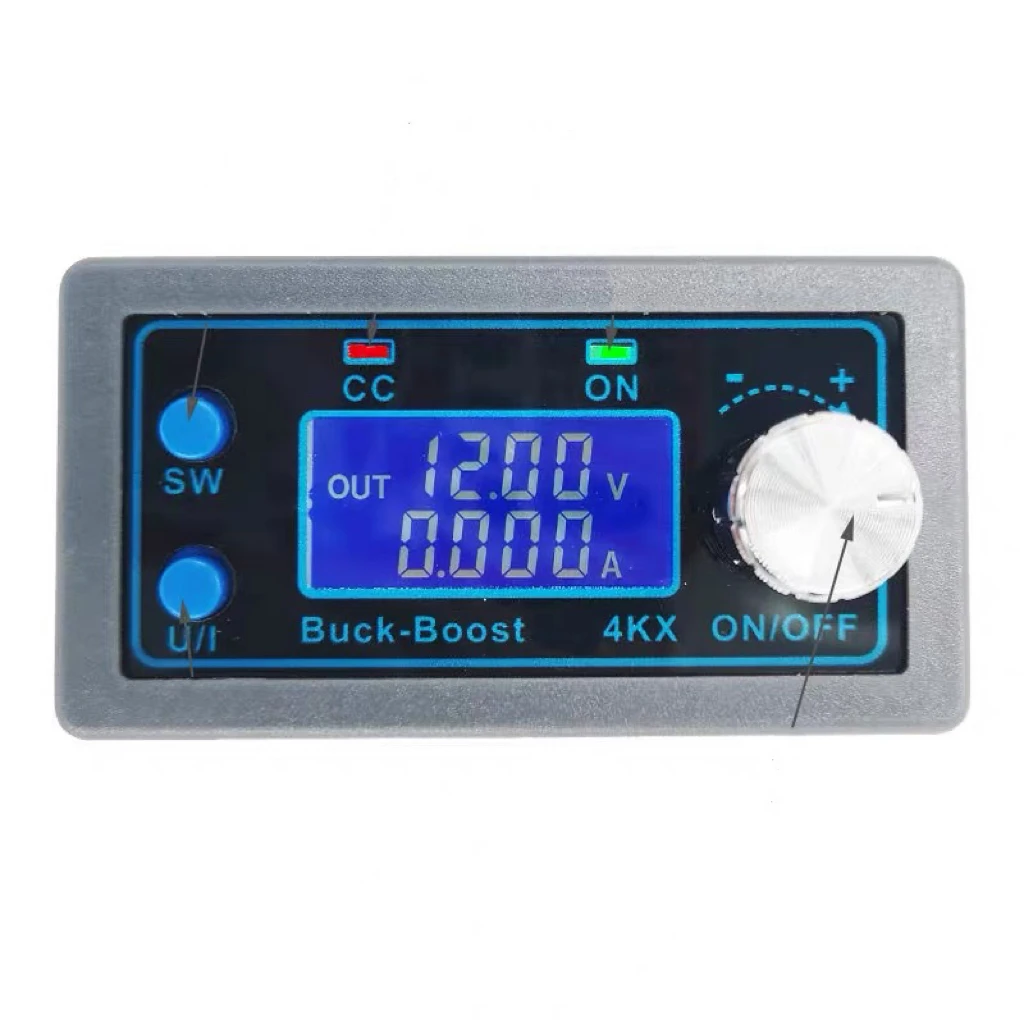 ZK-4KX DC Buck Boost Converter, Adjustable Power Module, Regulated Power Supply for Laboratory, 0.5-30V, 4A, 5V, 6V, 12V, 24V