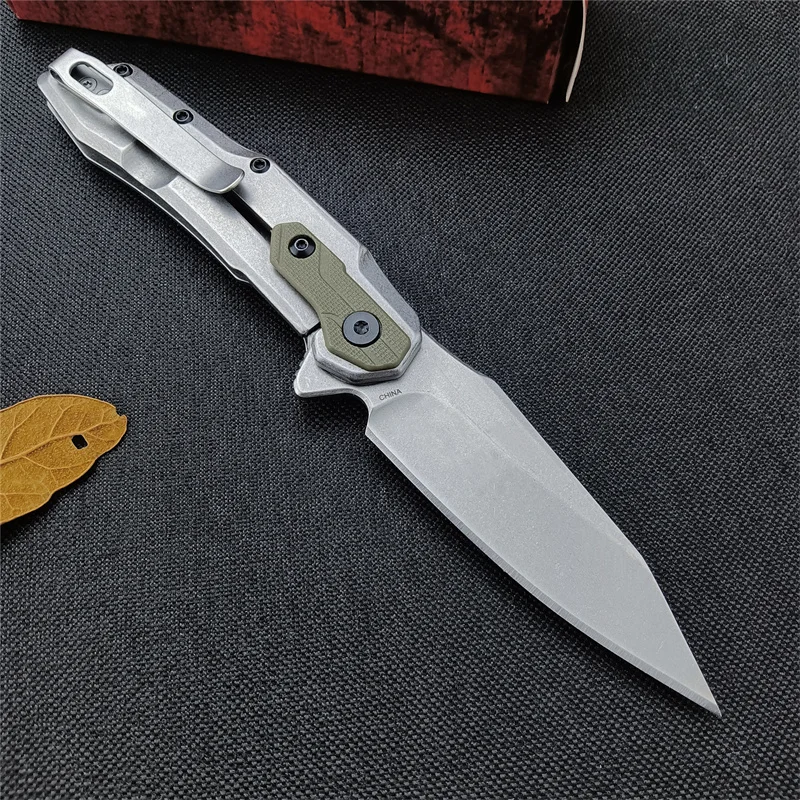 LEEK KS1369 Outdoor Hunting Tactics G10 Handle Camping Hiking Self Defense Survival EDC Pocket Knife